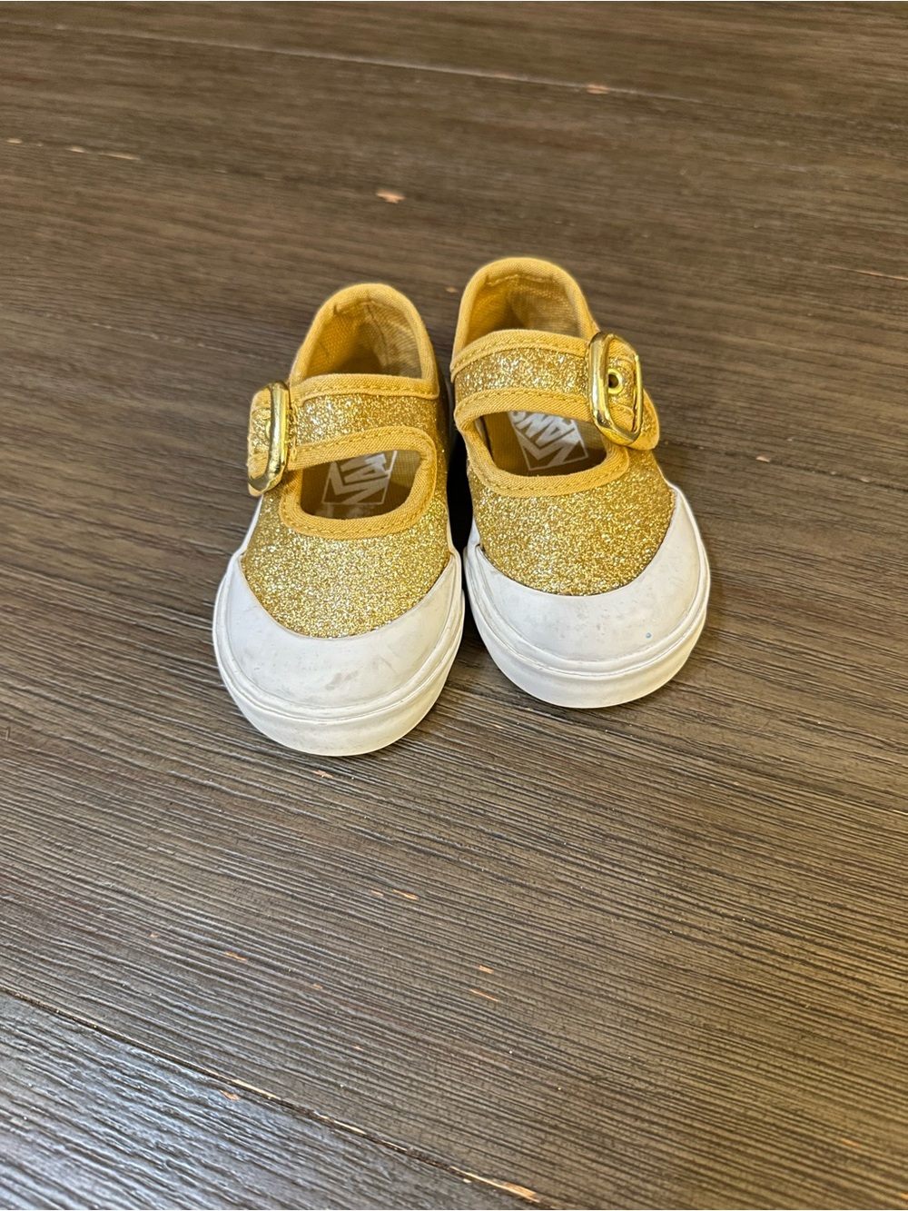 Glitter Mary Jane toddler Sz 4 Vans Shoes in Gold